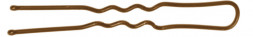 Шпильки DEWAL коричневые, волна 45 мм, 60 шт/уп, на блистере
